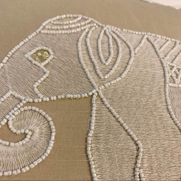 ❌❌**S*O*L*D**❌❌Gorgeous imported Beaded Elephant pillow - Picture 2 of 6